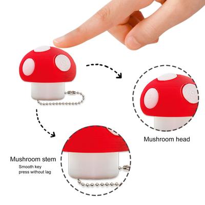 3D-gedruckter Pilz-Klicker mit Kugelkette Stressabbau Dekompressionsknopf Fidget Schlüsselanhänger Hängende Dekoration Taschenanhänger Geldbörsenanhänger