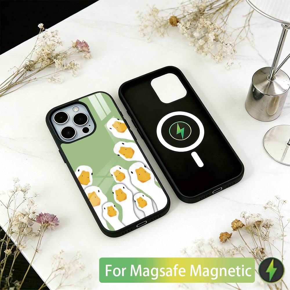 Duck Phone Case For iPhone17,16,15,14,13,12,11 Plus,Pro Magnetic with Magsafe Wireless Charging