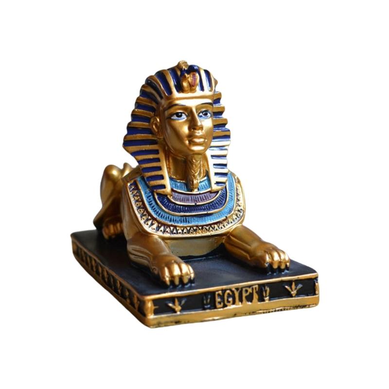 

Resin Sphinx Statue Figurine Egyptian Type Desktop Ornament for Enhancing Home Office Sand Table Decoration S