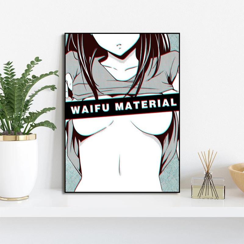 Poster Imprimat Pânză Artă Anime Serie Material Waifu Fată Sexy Acasă pentru Dormitor Perete Decor Modern Pictură Fără Ramă