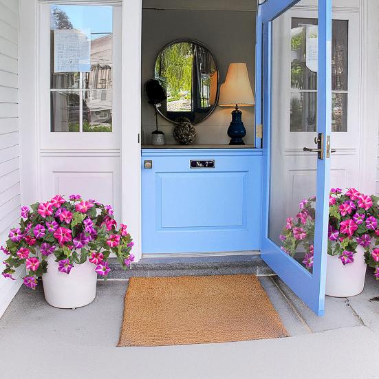 2Pcs Hanging Artificial Morning Glory UV Resistant Realistic Fake Plastic Flower Wedding Party Indoor Outdoor Garden Wall Hanging Faux Bloom