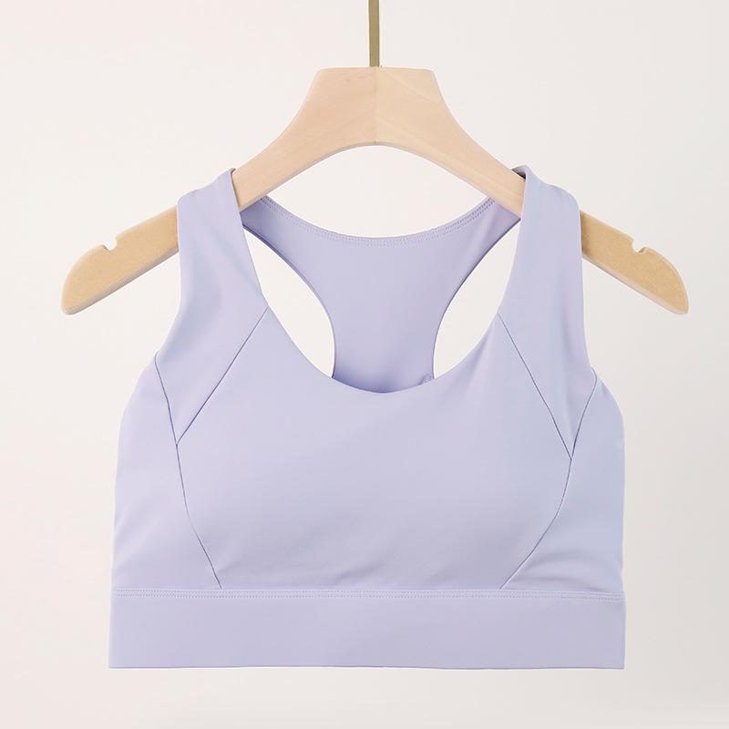 Shockproof High-Strength Sports Bra with Fixed Cups - Thin, Beautiful Back Design for Summer
