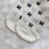 New Breathable Bowknot Socks Spring Summer Y2K Long Socks Sweet Thin Sweet Stockings