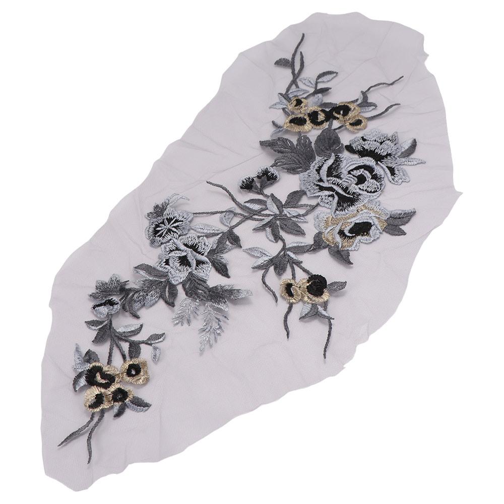 Elegant Clothing Applique Lace Fabric Clothes Patches Flower Embroidered Patches  Sewing
