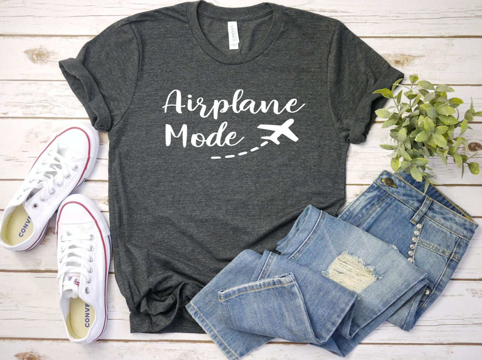 Airplane Mode Graphic Tee, Unisex T-Shirt, Short Sleeve, Travel, Adventure 4XL