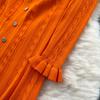 Herbst Winter Damen Marke Designer Laufsteg Partykleider Langarm Strickpullover Lang Maxi Pullover Robe