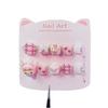 Handmade Kids' Cartoon Nail Stickers: Bubble Girl & Donut Design