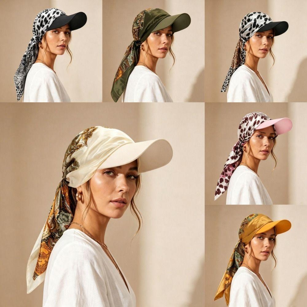 Breathable Bandana Cap Sun Visor Brim Headwrap Portable Sun Visor Scarf  Outdoor