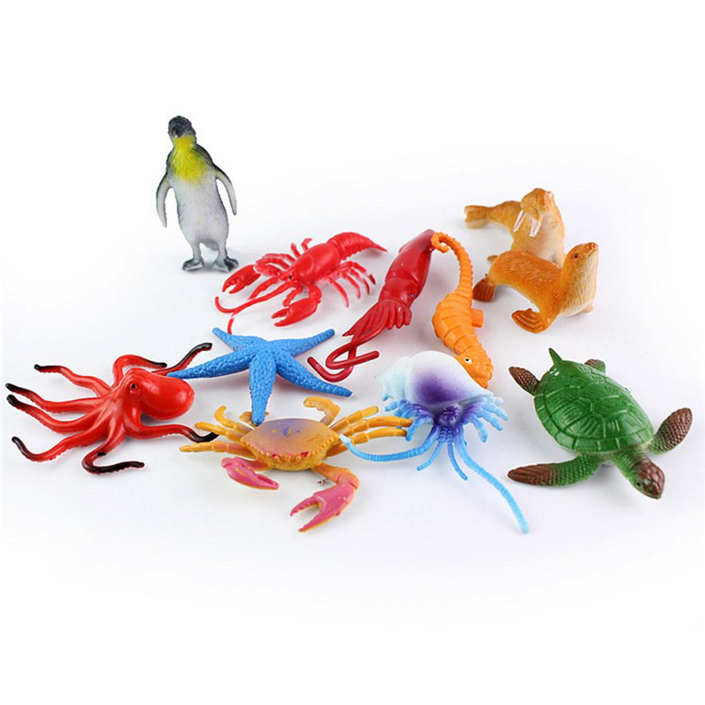 24pcs Children Simulation Sea Life Fish Toys Lifelike Model Home Office Decorations Holiday Gift