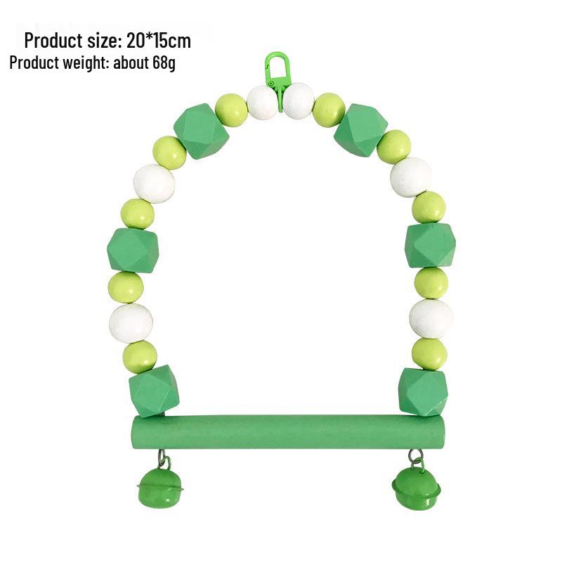 Macaron Rainbow Bird Climbing Pole & Stand Toy for Parrots and Budgies