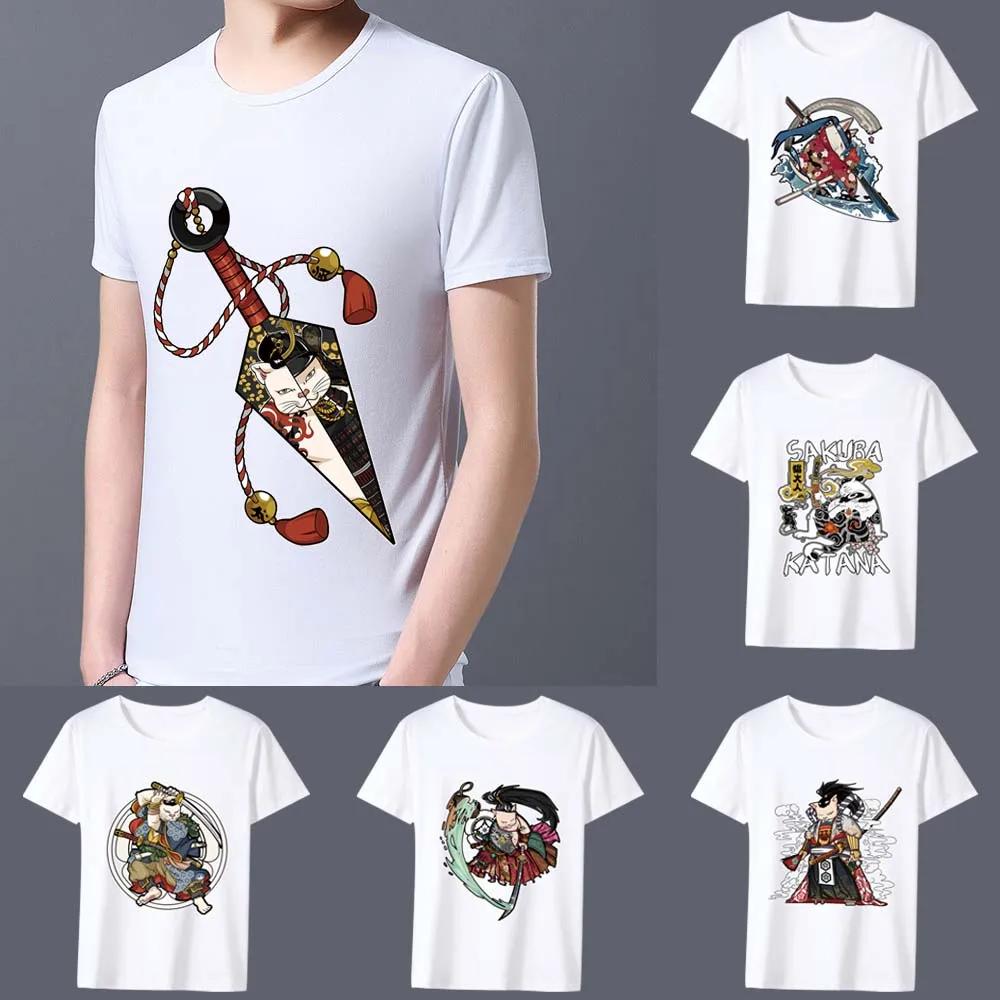 Summer Man T-Shirt Personality Cartoon ComicPrint Series Male Short Sleeve Tops High Quality White Men's Tee Shirt