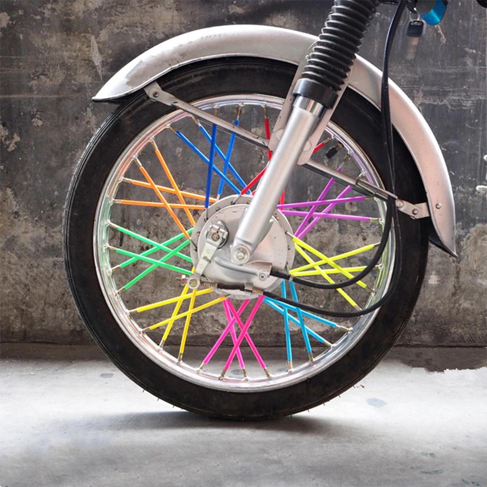 36pcs Motorcycle Wheel Rim Spoke Wrap Kit Skin Cover 6.7 inch