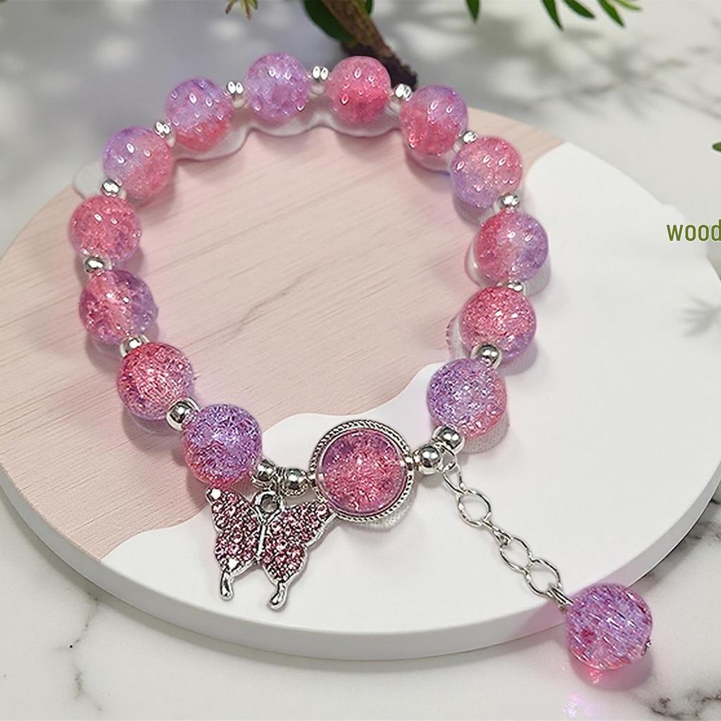 Butterfly Love Flower 10mm Handmade Beaded Bracelet - Original, Personalized, Exquisite Jewelry Gift for Friends and Newcomers