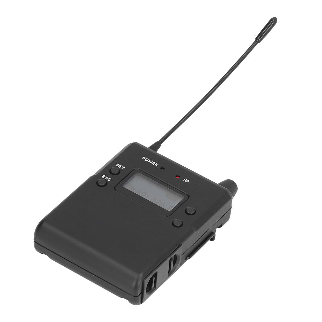 Wireless Ear Monitor 626 to 662MHz Stereo Bodypack Monitoring Receiver System for Band Stage Studio