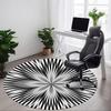 1pc Radiating Lines Pattern Chair Carpet for Office, Non-slip, Soft and Durable Office Rug, Perfect for Office Yy260131098