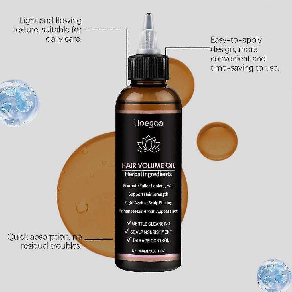 Herbal Hair Care Growth Oil, Nourishing Scalp, Fuller-Looking, Fighting Against Scalp Flaking, Gentle, Lightweight for All Hair Types