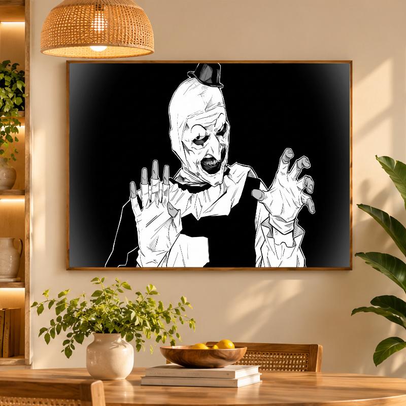 5D Diamond Painting Terrifier Art the Clown DIY Full Drill Diamond Art Kit Home Decoration