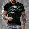 Męska Koszulka Letnia Moda Orzeł Drukowana 3D Krótki Rękaw Letnia Outdoor Rekreacja Szybkoschnąca Oddychająca Koszulka