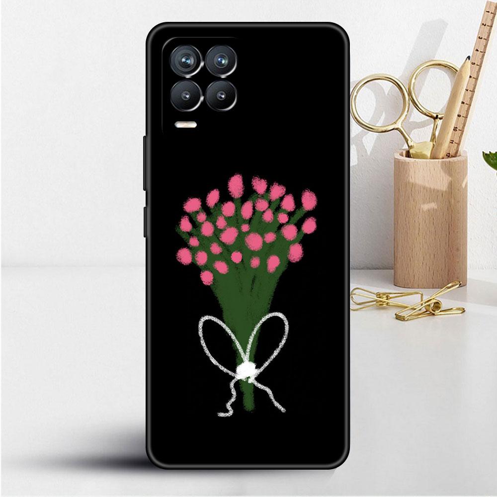Case For Realme 8 C21y GT Neo 2 3 8i C21 7 C11 6 C12 C35 C3 GT 9 Pro C12 Silicone TPU Phone Cover Flower