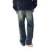 American High Street Retro Jeans Men's Loose Straight Flare Wide-leg Pants