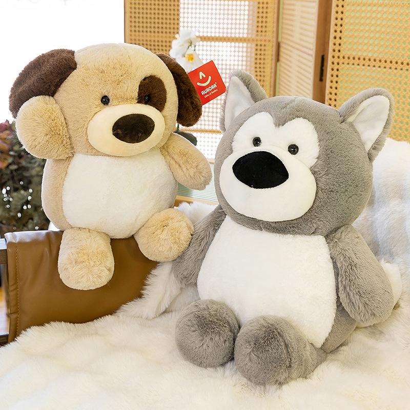 Soft and Cute Chubby Series Plush Toys Children's Comforting Lion Pillow Office Brown Dog Ornament Panda Doll