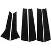6Pcs B Pillar Posts Trim Glossy Black Exterior Window Decal for Macan 95B 2014 To 2023