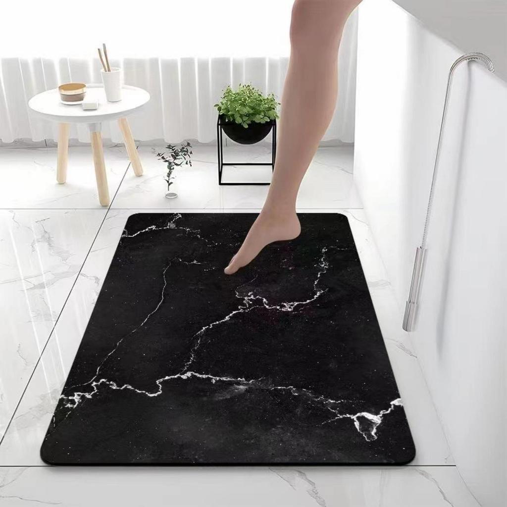 Diatom Thickening Printing Mat Bathroom Bath Nonslip Carpets In Wash Basin Bathtub Side Floor Rug Shower Room Doormat Memory Foam 3d Pad