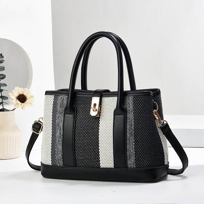 The New Fashion Color Patchwork Casual Small Bag All Fashion Single Shoulder Female Bag Large Capacity Mother Bag Crossbody Bag