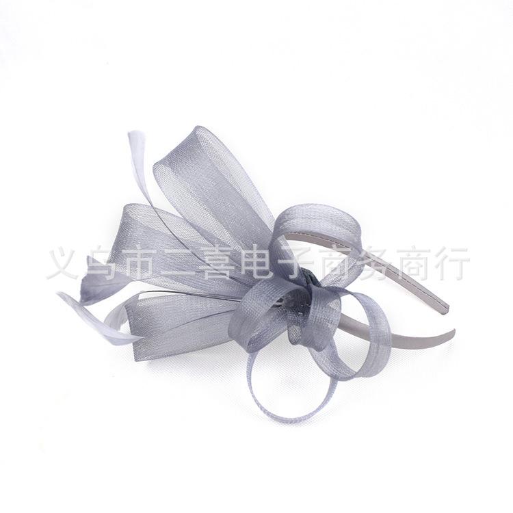 New European and American hair accessories mesh feather headgear Jockey Club party ball hair accessories manufacturer