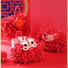 1pcs, Chinese New Chenille Hand Towel Hanging Cute Hand Ball Red Festive Cartoon Kitchen Toilet Lion Wake Handkerchief