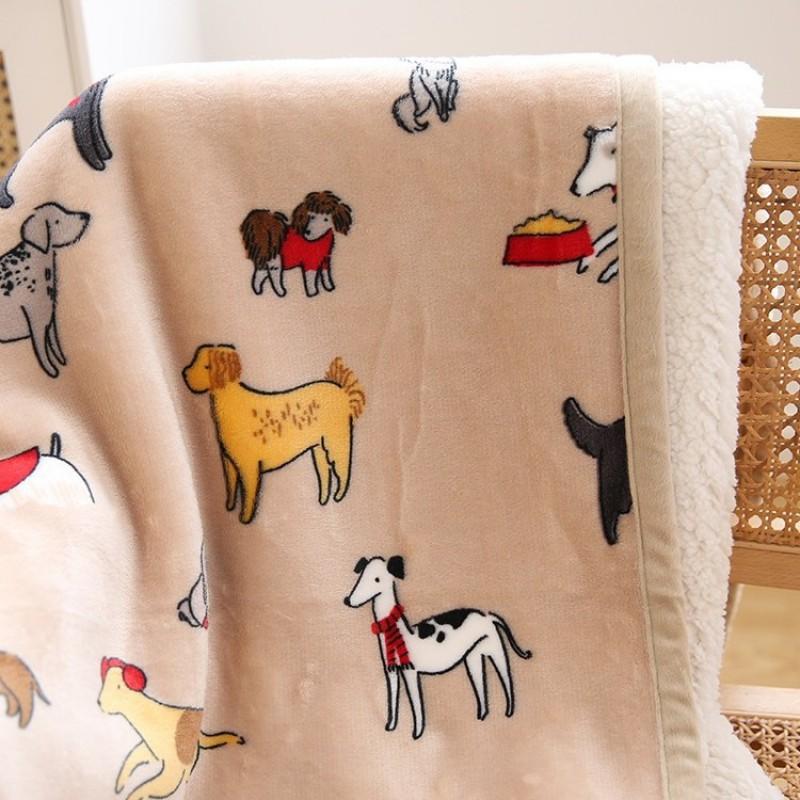 Nordic Double-Layer Fleece Blanket Thick Warm Winter Coral Velvet Throw Sofa Bed Nap