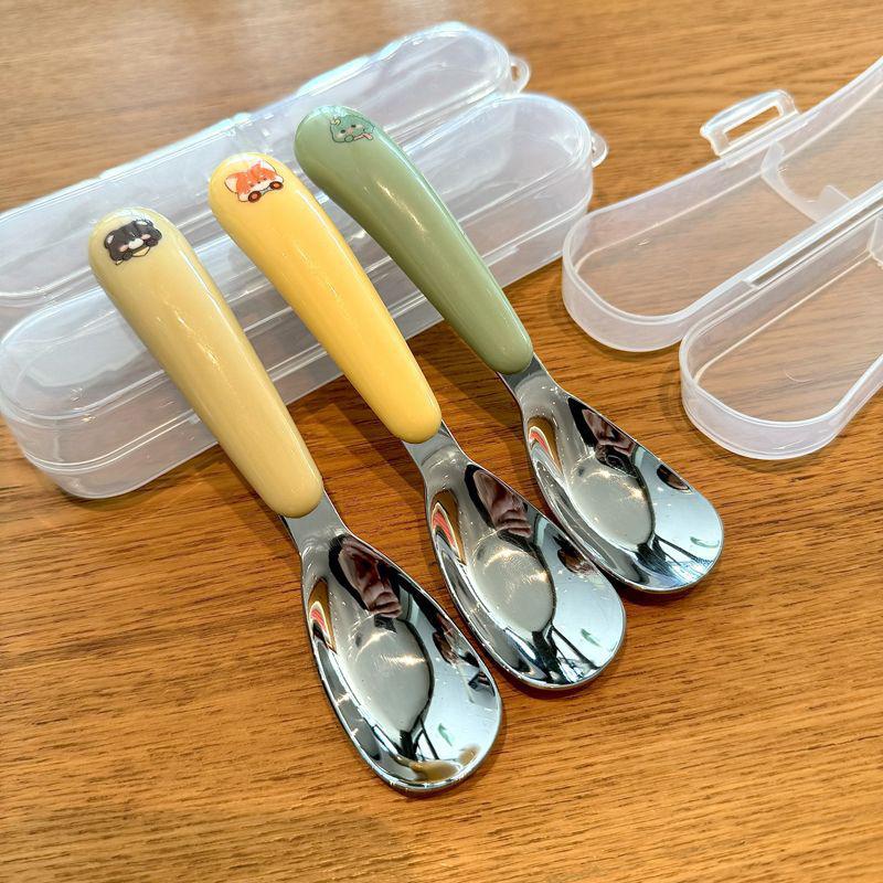 Ingot Head Soup Spoon Stainless Steel Tableware Teaspoons Home Children'S Tablespoons Ice Cream Shovel Kitchen Utensils