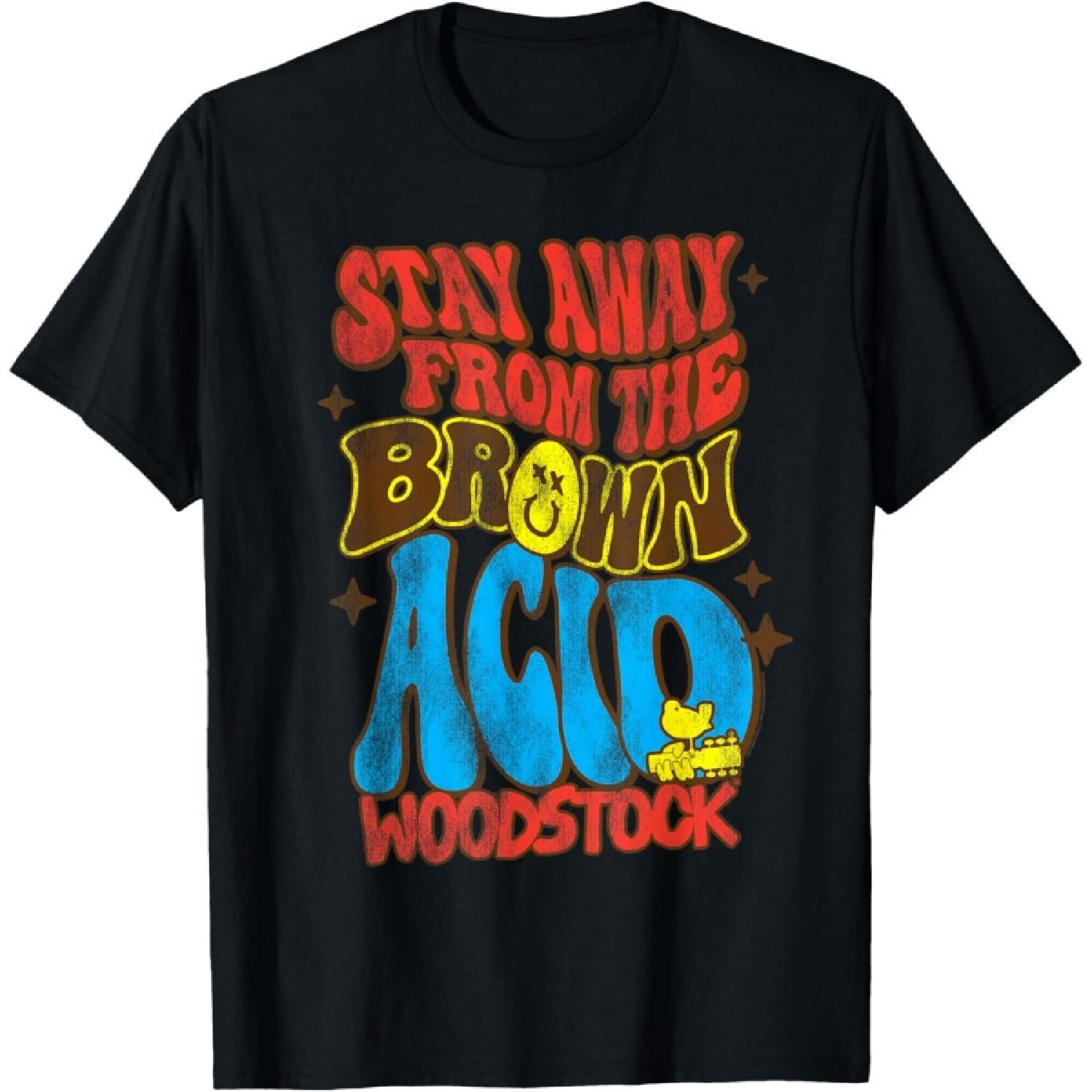 

Woodstock Stay Away From The Brown Acid T-Shirt XXXXXL чорний