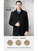 Brand Double-Sided Cashmere Men's Classic Wool Trench Coat with Down Liner
