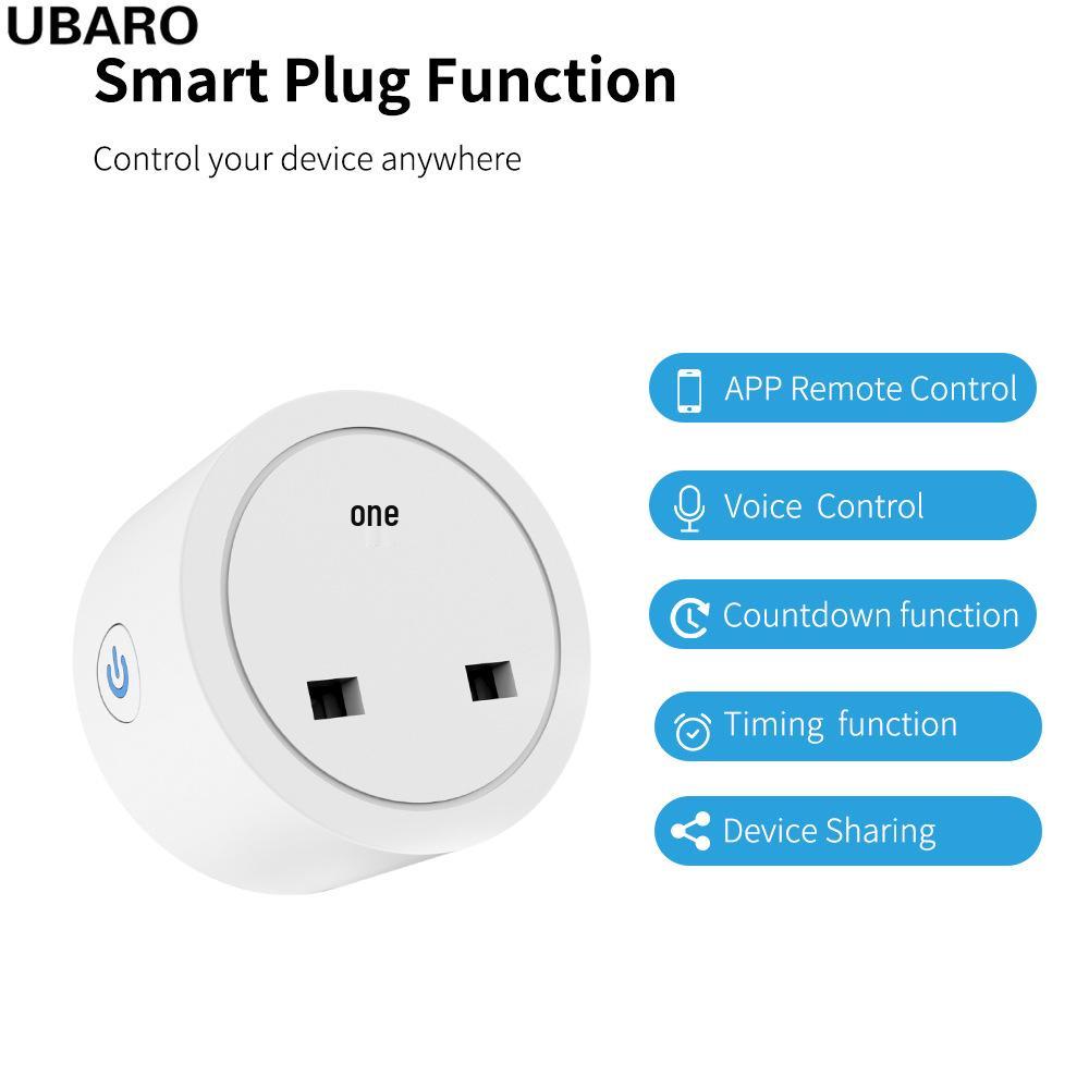 UK Graffiti Smart Socket 16A: WiFi Remote Control, Metering, Timer, Alexa Voice Compatible