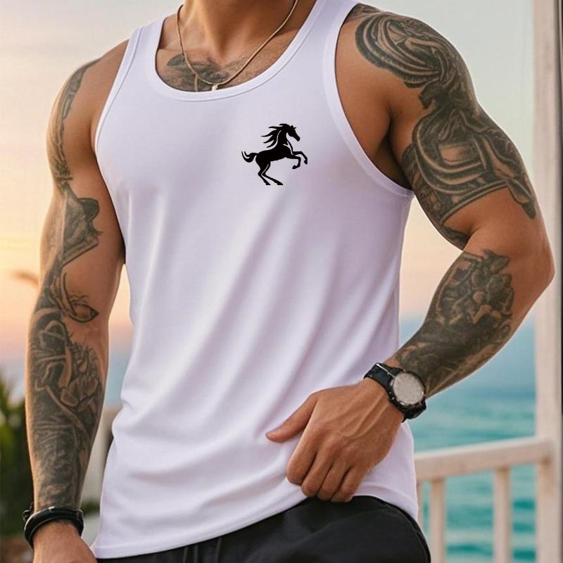 

Men s Tank Top, Durable & Soft, Great for Long-Term Wear XXL белый