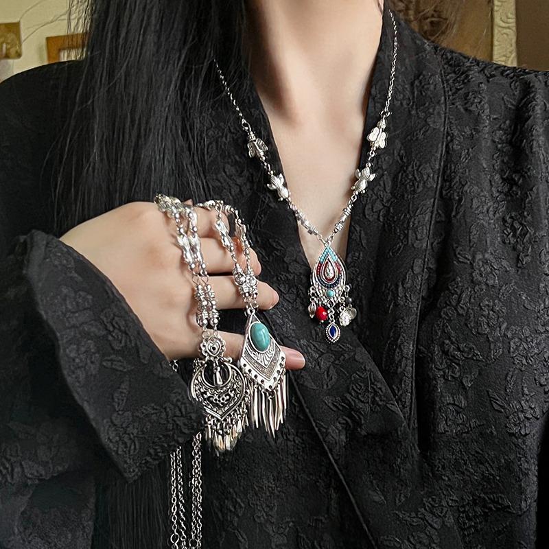 

DIMANAF 2023, подвеска «Четыре сезона», аксессуар в стиле ретро, ​​длинный лист в этническом стиле, простые аксессуары, подвеска 485