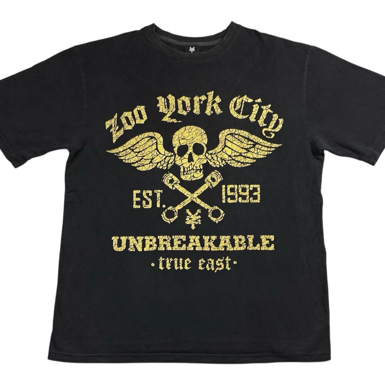 Vintage Zoo York City T Shirt Size 2XL XXL Skull Skate Streetwear Grunge 90s Y2K M