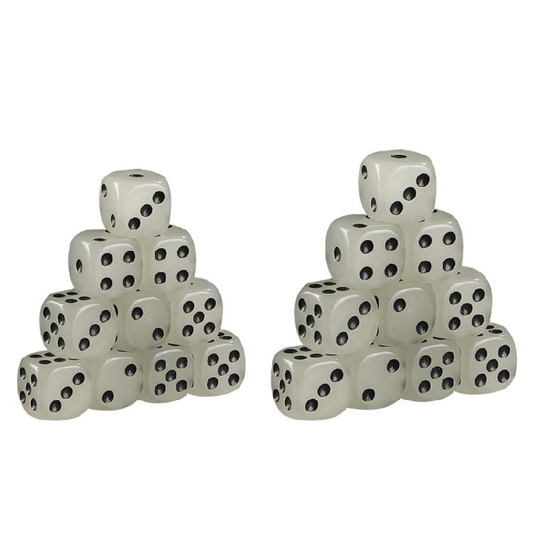 Round Corner Luminous-Dices Set D6 6Sided Glow in The Dark Dices Die for DND-RPG