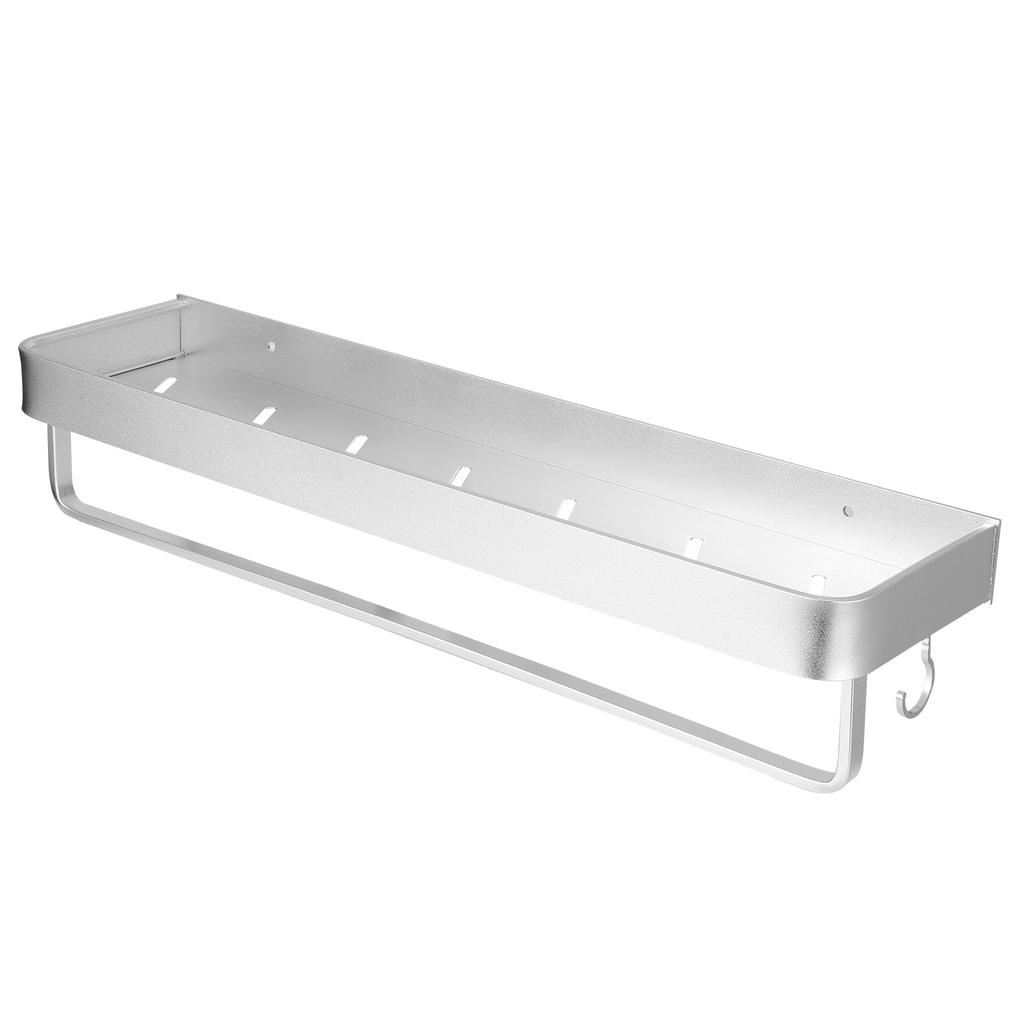 Bathroom Shelf Wall Mount Space Aluminium Shower Single Layer Shelf Shampoo Storage Rack50cm