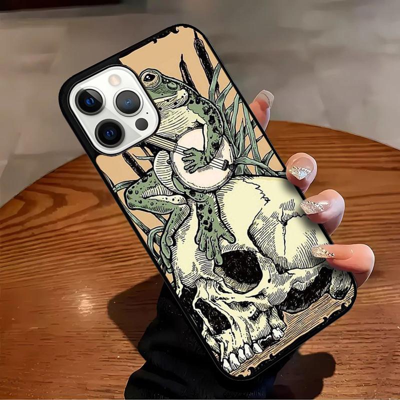 

Vintage Retro Frog Mushrooms Phone Case For iPhone 17 Air 16 15 14 13 12 11 Pro Max Max Plus Bumper Case Cover iPhone 17Air