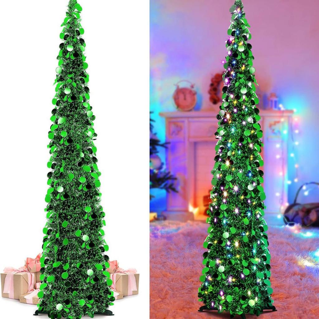 Scalable Foldable Woolen Grass Spiral Christmas Tree