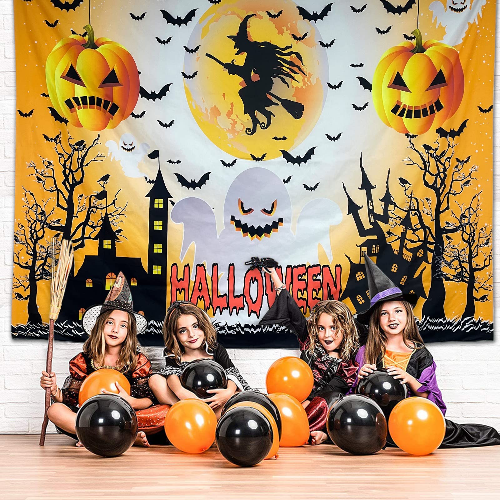 Осенний гобелен настенный гобелен деревенские тыквы и кленовые листья День благодарения — фото 15