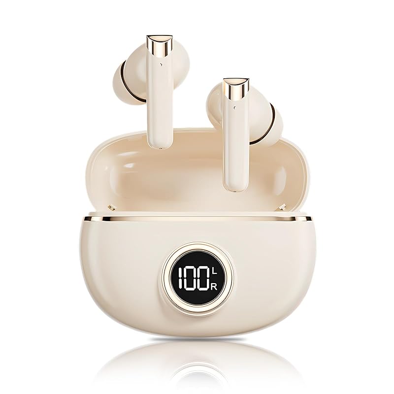 

wireless earphones earphones Bluetooth [2025 Industry High Standard Masterpiece] Industry Top Bluetooth 5.49 instant connection bluetooth LED Display