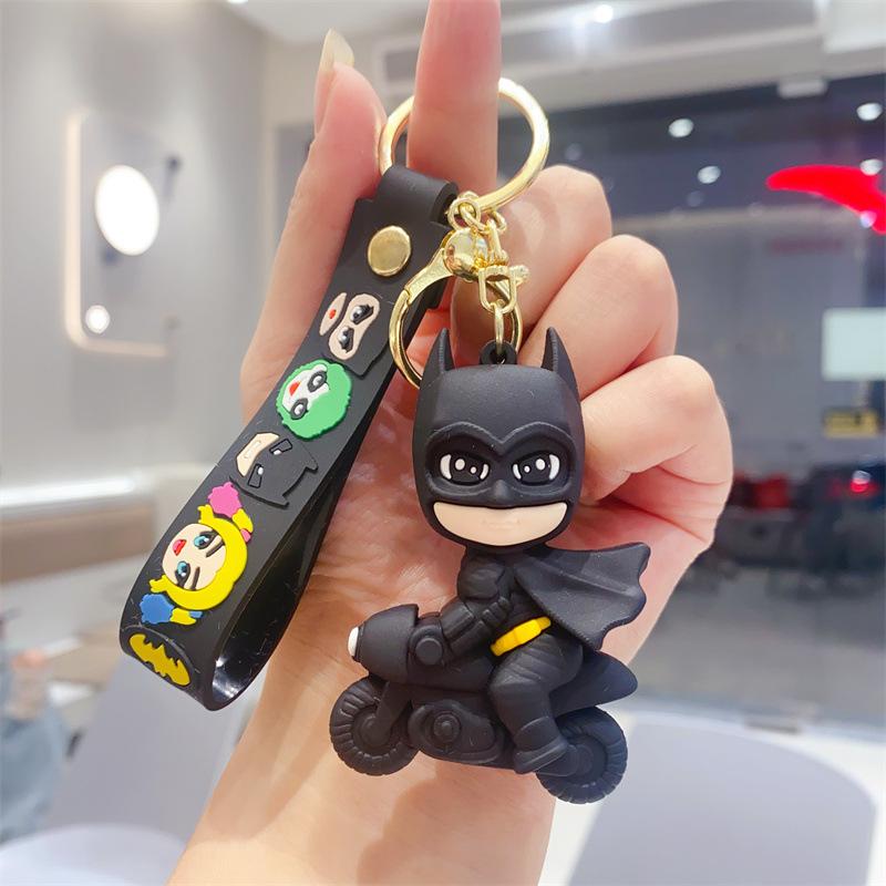 Joker Batman Keychain Cartoon Dark Knight Three-dimensional Doll Keychain Pendant