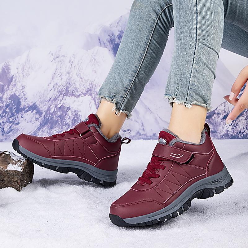 Winter Schneestiefel Damen Herren Schlupfschuhe Winterschuhe Wasserdicht Bequeme Stiefeletten Sneakers Plüsch Wanderschuhe Paar Schuhe