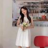 Korean Chic Ruched Bow Tie Sleeveless Dress - Women's Round Neck Outerwear
