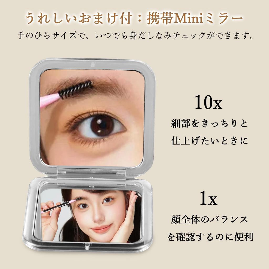 Garvee Actress Mirror with LED Tabletop Makeup Folding Mirror with 10x Magnification Mini Stepless 3 Color Adjustable Angle Light, Mirror, Mirror,