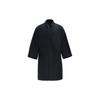 FW23 U Series Solid Color Square Collar Trench Coat Women Outerwear Black 461780-09