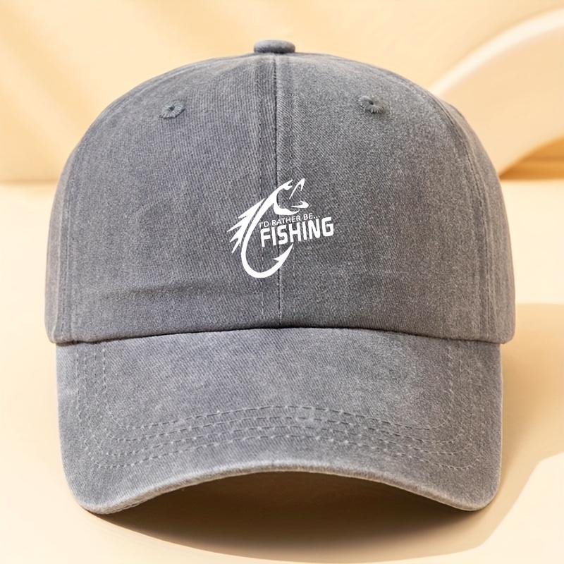 Fishing printed baseball cap, outdoor dad truck driver hat, sun protection and sun shading multifunctional